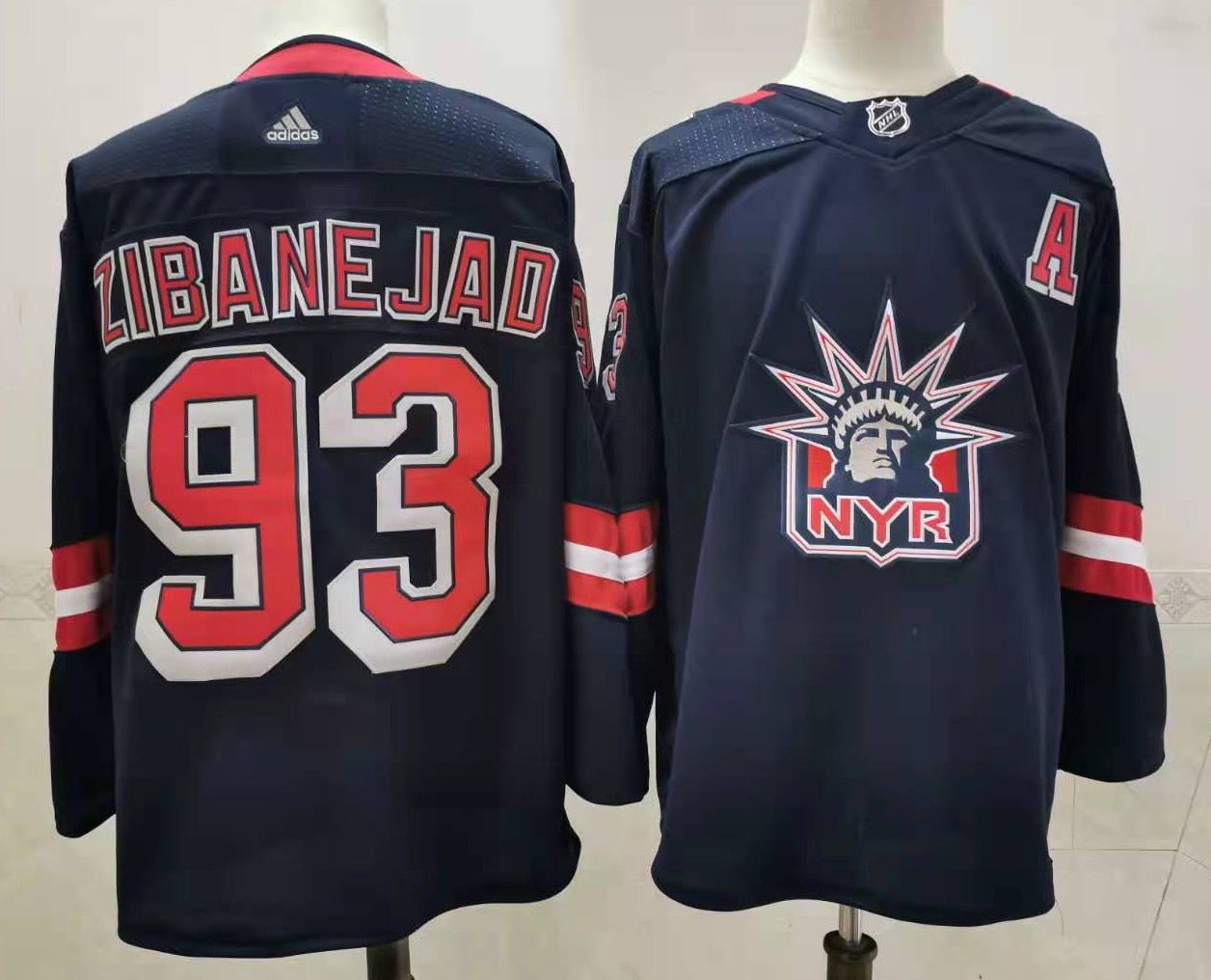 Cheap Men New York Rangers 93 Mika Zibanejad Navy Authentic Stitched 2020 Adidias NHL Jersey
